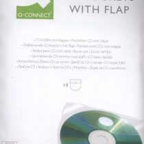 Kieszen samoprzylepna Q-CONNECT na 2-4 plyty CD/DVD 127x127mm, 10 sztuk