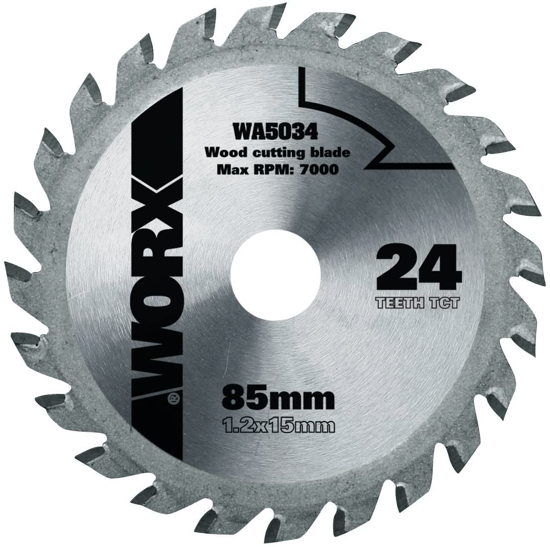 WORX WA5034 85mm 24T TCT Blade, Gray
