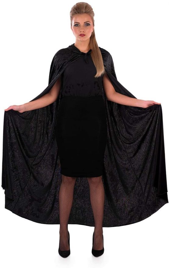 Fun Shack Adult Vampire Cape Black Full Length Unisex Halloween Dracula Costume Accessories - Image 2