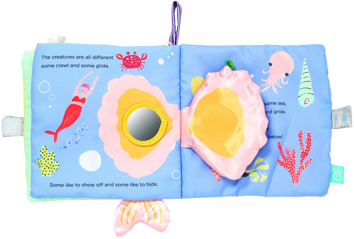 Manhattan Toy Under The Sea Soft Baby Activity Book with Squeaker Fish,Multicolor,Small - Image 4