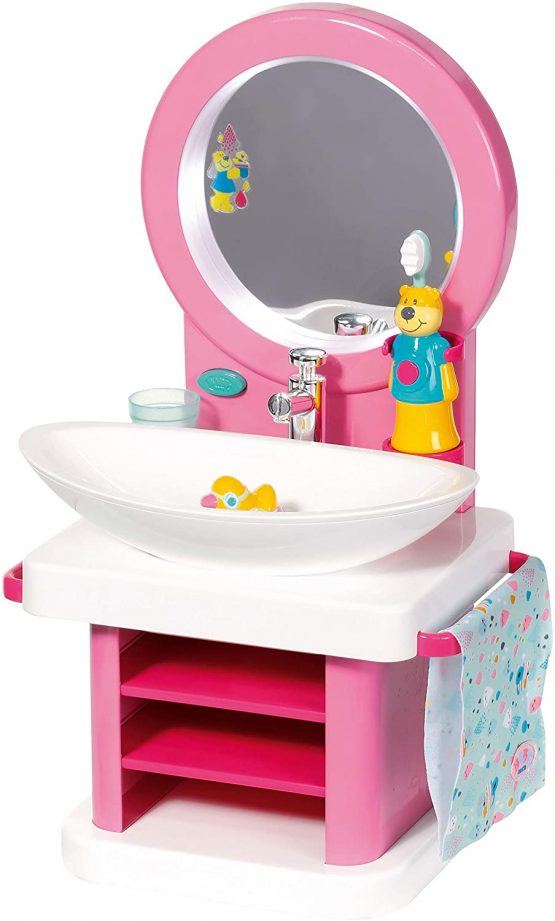 BABY born Bath & Toothcare Spa Toy Set for Doll - Easy for Small Hands, Creative Play Promotes Empathy & Social Skills, For Toddlers 3 Years & Up - Includes Mirror & More
