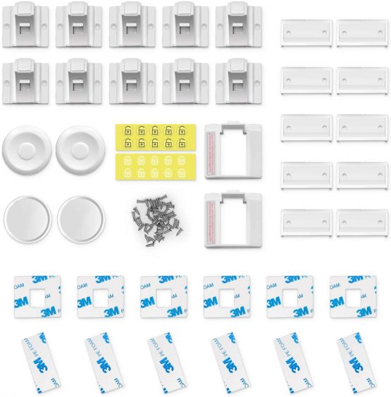 Calish Child & Baby Safety Proof Magnetic Cupboard Locks (10 Locks + 2 Keys), No Screws or Drilling, Latest Design to Protect Your Kids & Toddlers, Bonus Instruction Video - Image 2