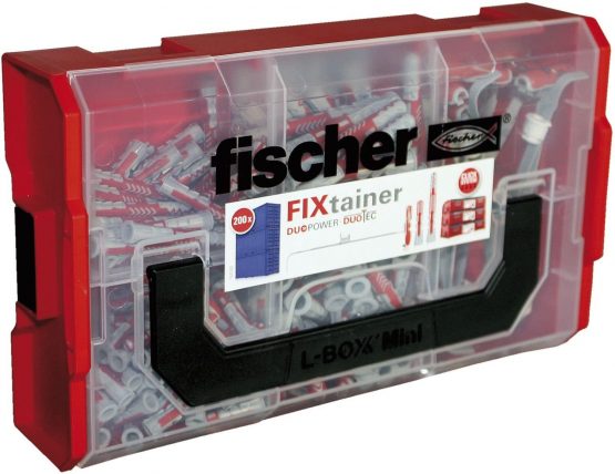 FISCHER Fixtainer - Duopower / Duotec assortment | Dowel Ø 6 mm and 8 mm | 200 pieces in the suitcase