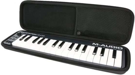 Khanka Hard Travel Case compatible for M-Audio Keystation Mini 32 MK3 / MK2 Portable USB MIDI Keyboard Controller.(case only)