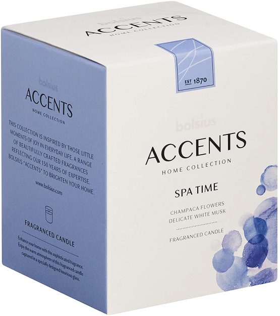 Bolsius New 'Accents' Range - Fragranced jar candle, gift boxed in 'Spa Time' Fragrance - Image 3