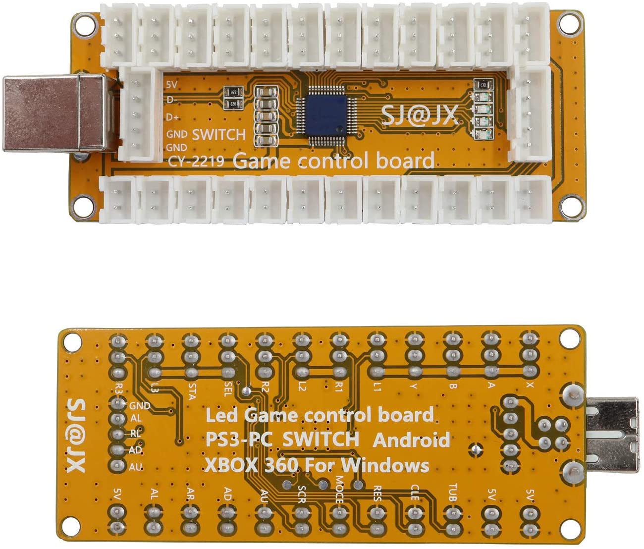 SJ@JX Arcade Game USB Encoder Zero Delay 2 Player Gamepad LED Button Joystick Controller for Nintendo Switch PC PS3 Retropie Raspberry Pi MAME - Image 3
