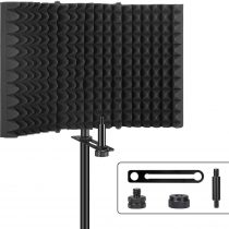 Isolation Shield,Aokeo Professional Microphone Shield,Foldable Adjustable Mic Isolator Panel, For Any Condenser Microphone Recording Equipment Studio (AO-403)