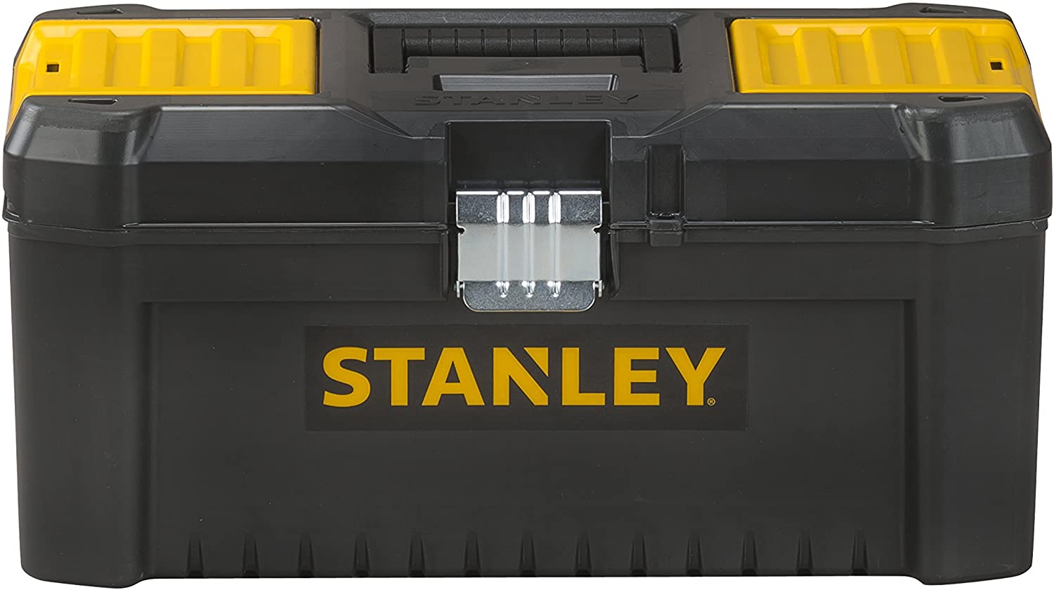 STANLEY Essential Tool Box (16in), Durable Storage Solution with Removable Tote Tray and Organisers