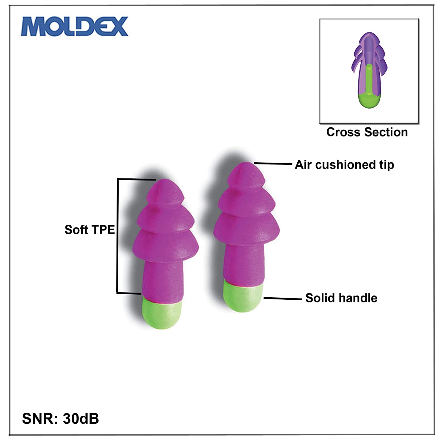 Moldex MOL6400 Earplugs , One pair, Multicolour - Image 3