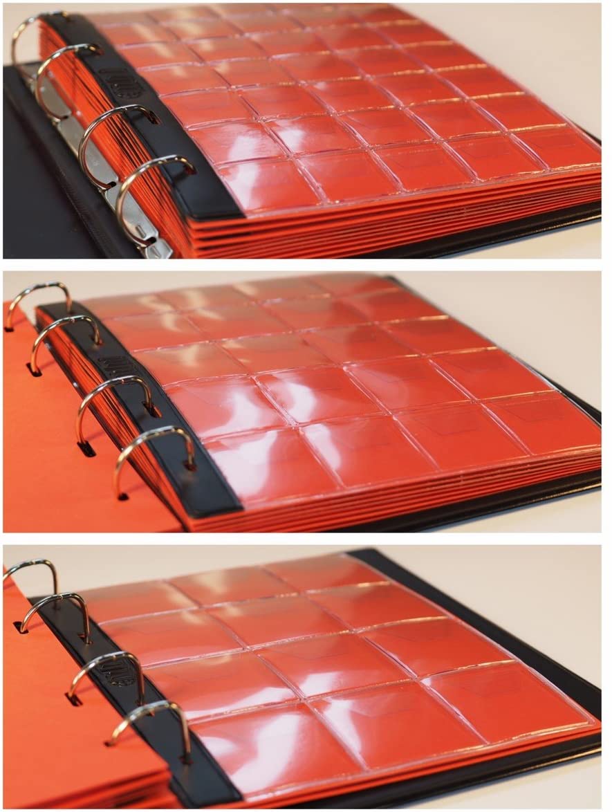 SCHULZ Coin Album 221 Book Forder Holder Binder Collection/Mix Pages £1, £2, 50p Olympic BURGUNDY, Red - Image 4
