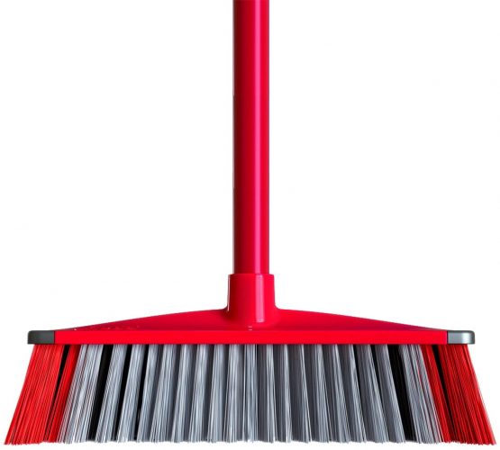 Vileda 3Action Broom Plus Long Handled Dustpan, Red - Image 3