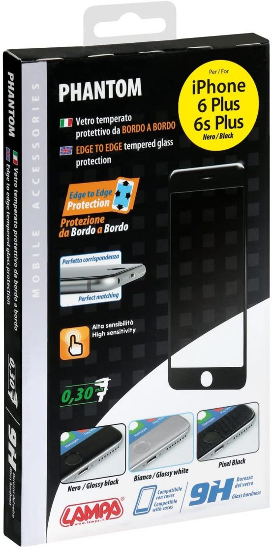 Lampa Phantom Tempered Glass for iPhone 6 Plus/6S Plus, Black - Image 2