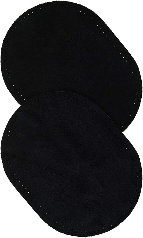 Dritz Suede Cowhide Elbow Patches 4-3/4-inch x 6-5/8-inch 2/Pkg-Black - Image 2