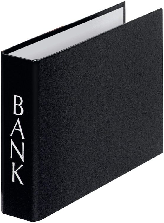 Falken Bank Folders for A5 Landscape File with Polypropylene Plastic Cover Outer 2-Ring Mechanism Black Account Pull Ring Folder Double Lever Arch File Letter File Office Folder Plastic Slotted File