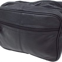 Jumbo - Toilet Bag Extra Large, Genuine Real Leather Mens WASH Bag/Overnight Bag (Black) 2017 Model- 4611