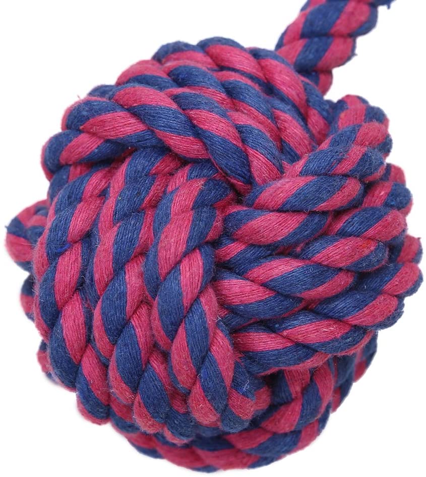 Vivifying Dog Rope Toys, Pack of 2 Interactive Braided Cotton Pet Chew Rope Toys for Dog Teeth Cleaning, Blue&Green - Image 3