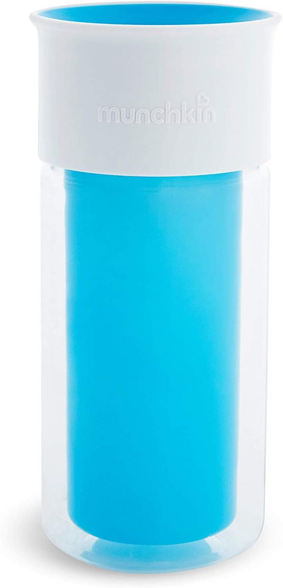 Munchkin Miracle 360 Insulated Sippy Cup, Includes Stickers to Personalise Cup, 9oz/266ml, Blue - Image 2