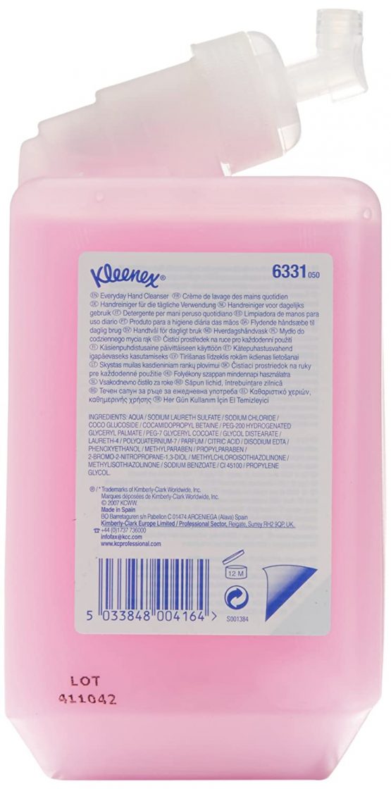 Kleenex Everyday Use Hand Soap 6331 - Pink Hand Wash - 1 Litre Hand Wash Refill (1 Litre total) - Image 2