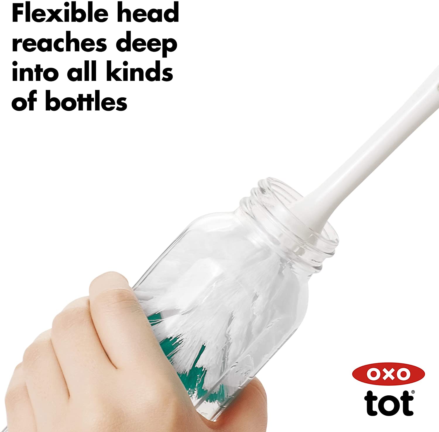 OXO Tot Bottle Brush With Stand - Teal - Image 4