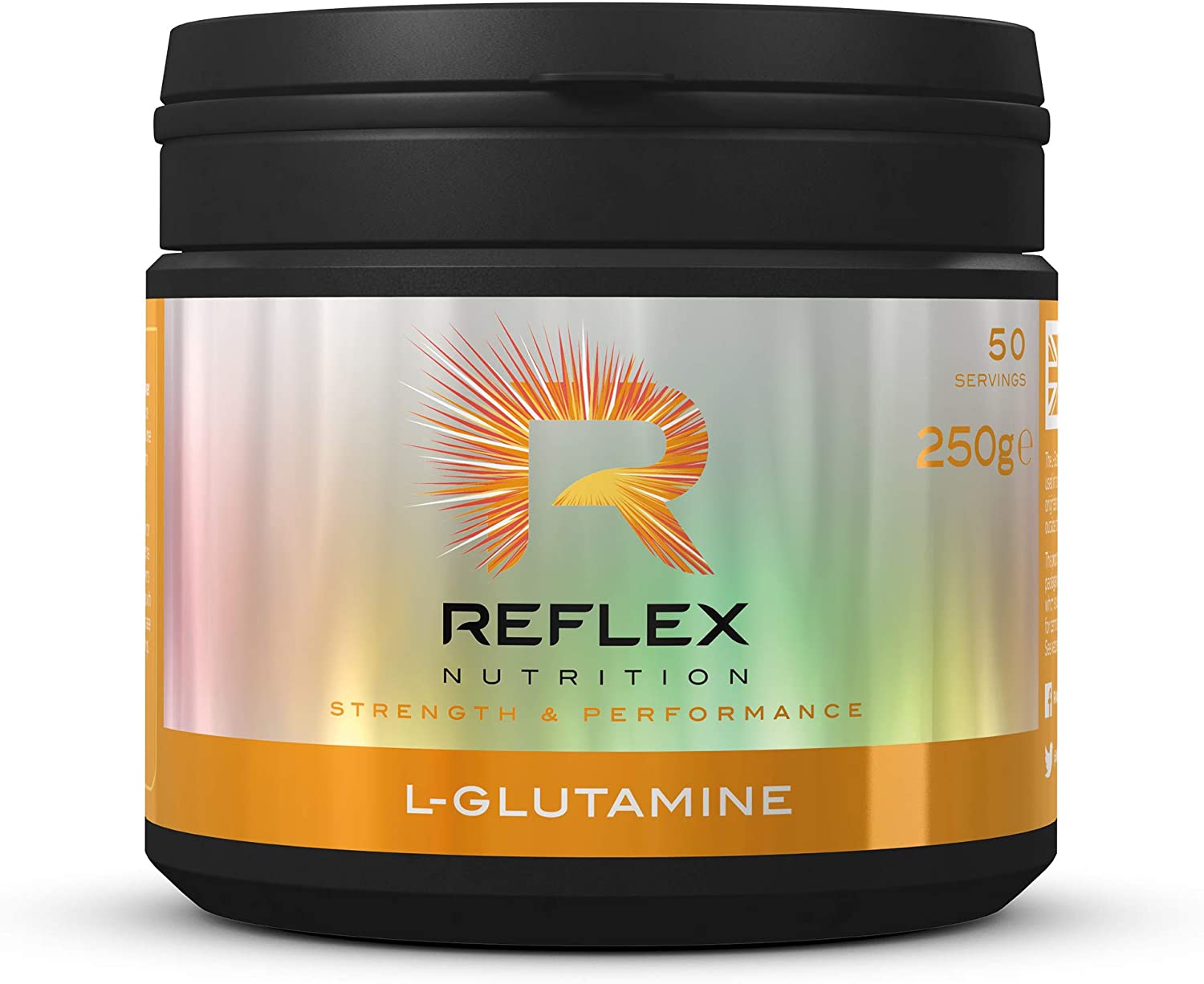 Reflex Nutrition L-Glutamine Supplement (250g), Black, 250 g (Pack of 1)