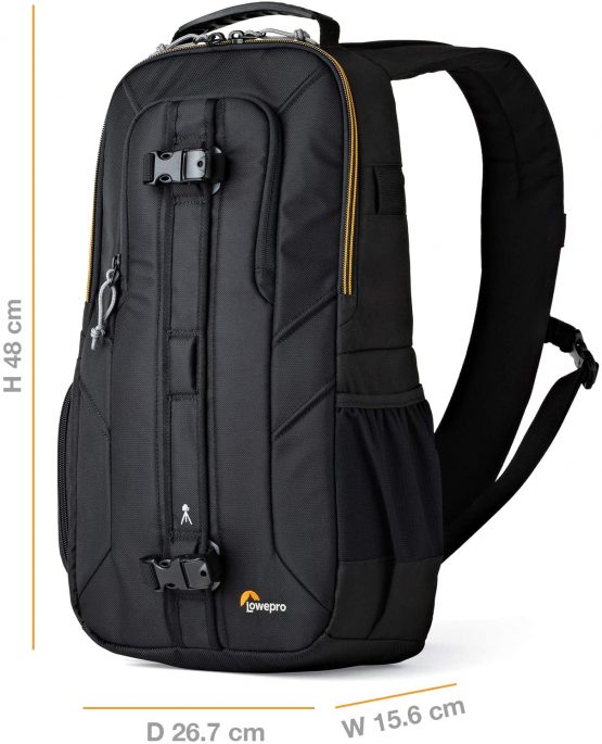 Lowepro LP36899-PWW, 250 AW Slingshot Edge Case for Camera, Fits Compact DSLR with Attached Lens, Tablet, Smartphone, Headphones, Black