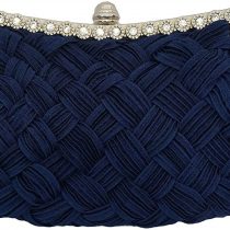 Tskybag Ladies Girls Womens Evening Clutch Bags Wedding Bridal Braided Rhinestone Purse Handbag