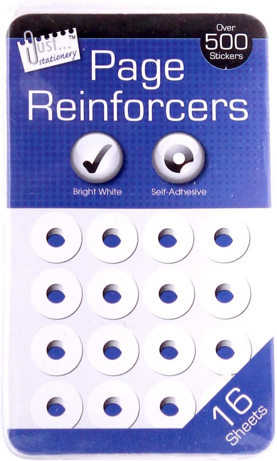 Just stationery Hole Reinforcers Label, White, 5930/72