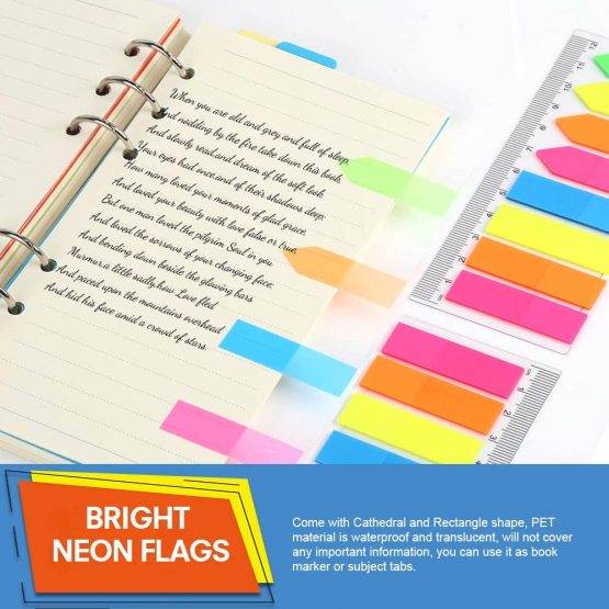 Teenitor 2 Packs Personal Refills Paper + A6 Index Dividers +2 Pcs Binder Envelope Pockets + 320 Pcs Sticky Tabs - A6 Refillable Notebook Lined Paper, Colorful Subject Dividers with PET Index Flags - Image 4