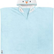 Tommee Tippee Splashtime Hooded Poncho Towel, Highly Absorbent and Super Soft Microfibre Material, Hypoallergenic, 2-4 Years, Percy the Penguin Grofriend, Blue