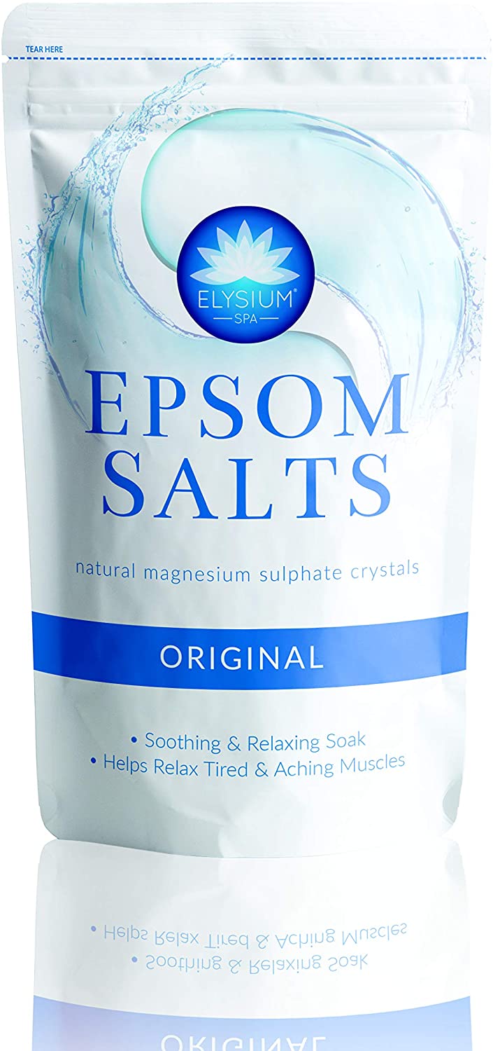 Elysium Spa Natural Original Epsom Salts 1Kg, White, 1 kg (Pack of 1)