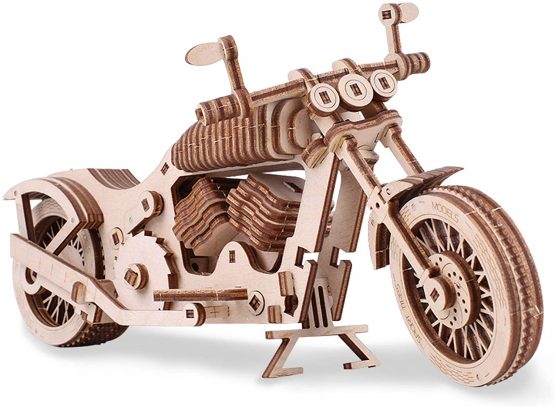GuDoQi Mechanical Motorbike Model Kit, 3D Wooden Puzzle for Teens Adults to Build, Make Your Own Woodcraft Kit, Hobbies for Adults, DIY Assembly Toy Gifts Idea for Birthdays Christmas