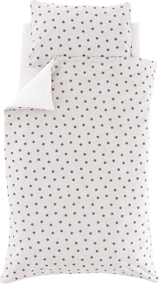 Träumeland TT19202 Baby/Children's Bed Linen Made of Finest Cuddly Soft Cotton Size 100 x 135 cm + 40 x 60 cm Star Dream Design Yellow Multi-Coloured - Image 2
