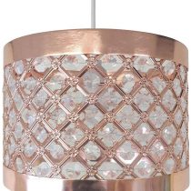 COUNTRY CLUB Sparkly Ceiling Pendant Light Shade Fitting Contemporary Modern Round, Metal, White