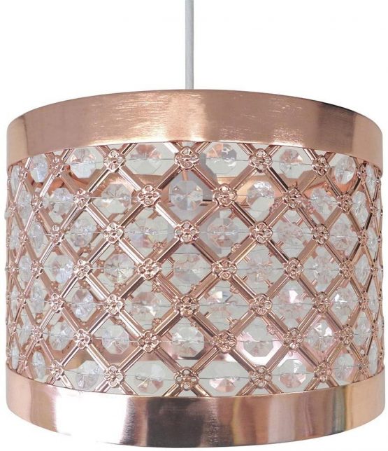 COUNTRY CLUB Sparkly Ceiling Pendant Light Shade Fitting Contemporary Modern Round, Metal, White