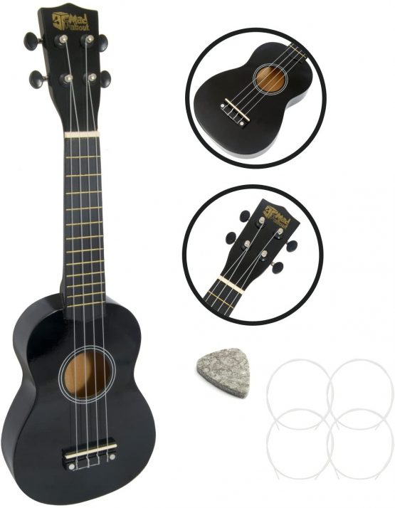Soprano Ukulele by Mad About - Black
