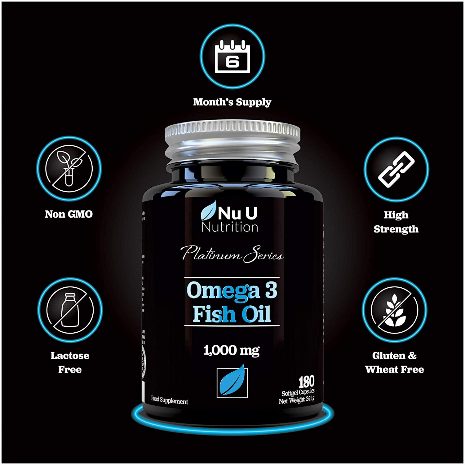 Omega 3 Fish Oil 2000mg per Serving, 180 Softgel Capsules, Premium Double Strength 660mg EPA & 440mg per Serving - Image 4