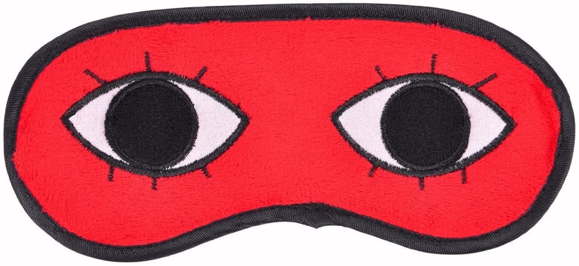 JIAHAO Gintama Okita Sougo Sleep Mask Eyeshade Eye Mask Japanese Anime Cosplay, Red and Black - Image 2