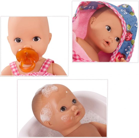 Gotz 1953038 Aquini Girl Roses Garden Doll - 33 cm Bathing Baby Doll Without Hair And Painted Brown Eyes - Suitable For Children Over 18 Months - Image 2