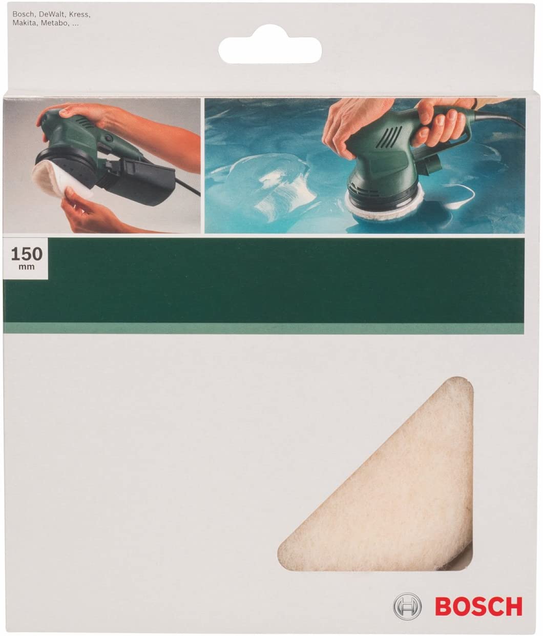 Bosch 2609256050 Lambswool Bonnet for Random Orbit Sander with Diameter 150mm, 150 mm - Image 2