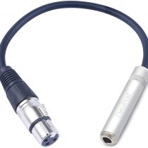 Devinal XLR Female to 1/4" Female calbe, 3 Pin Female to 6.35mm Socket Audio Cord, XLR Jack to TS/TRS Quarter inch Adapter Connector Converter Metal Construction