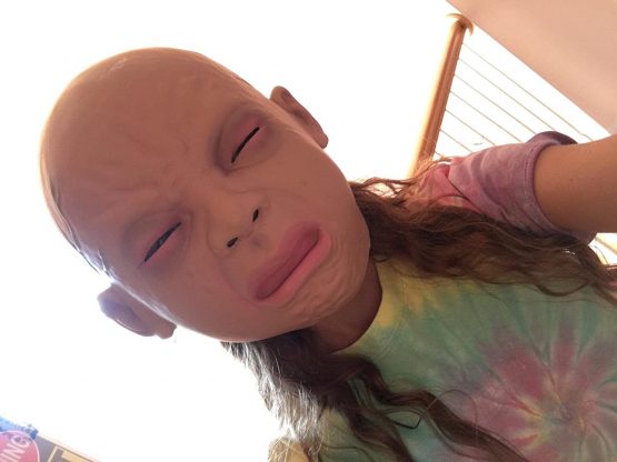 CreepyParty Crying Baby Face Mask Human Realistic Latex Full Head Masks for Halloween Costume Party Carnival Cosplay - Image 3