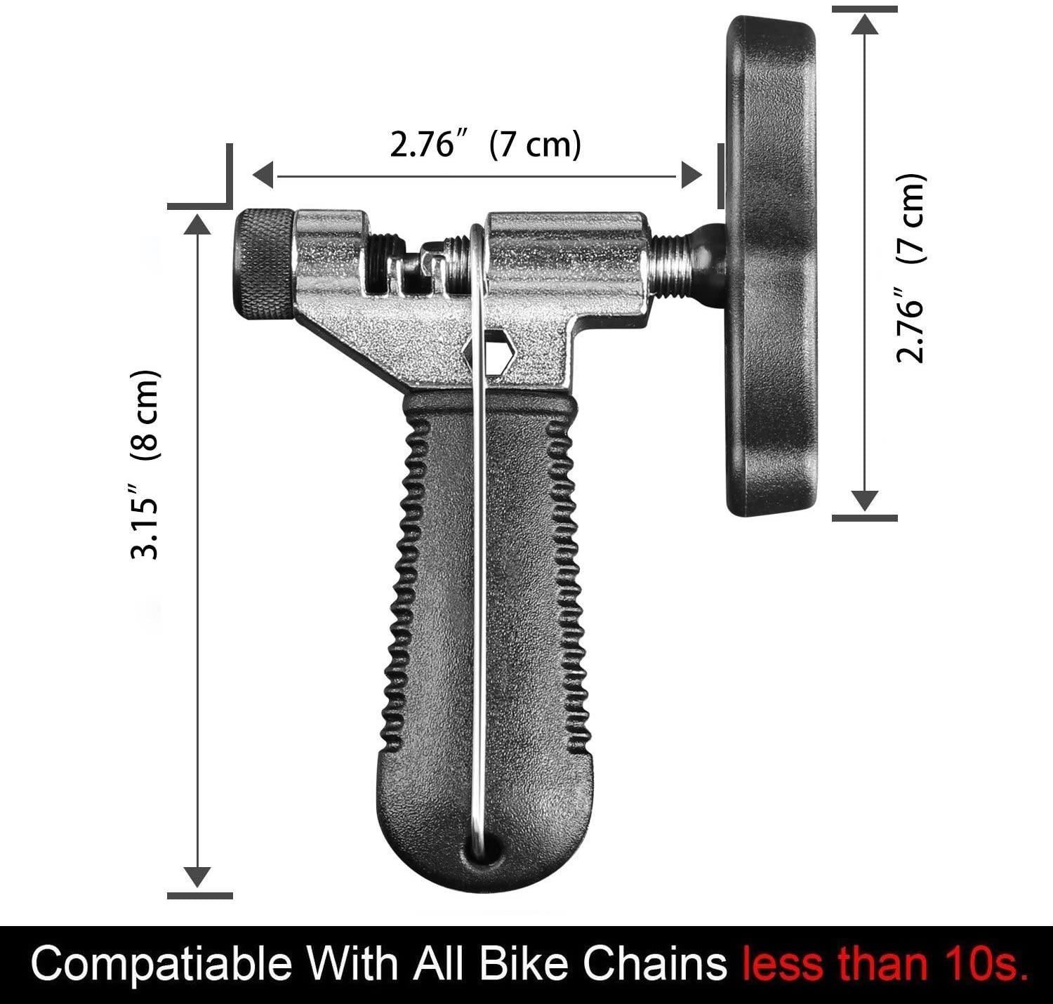 TAGVO 2-in-1 Bike Chain Tool+Chain Checker, Universal Bicycle Chain Repair Tool with Chain Wear Indicator Tool - Image 3