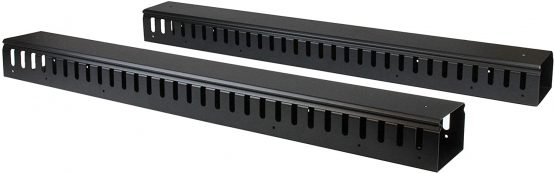 StarTech Vertical Cable Organizer with Finger Ducts - Vertical Cable Management Panel - Rack-Mount Cable Raceway - 0U - 6 ft. (CMVER40UF)