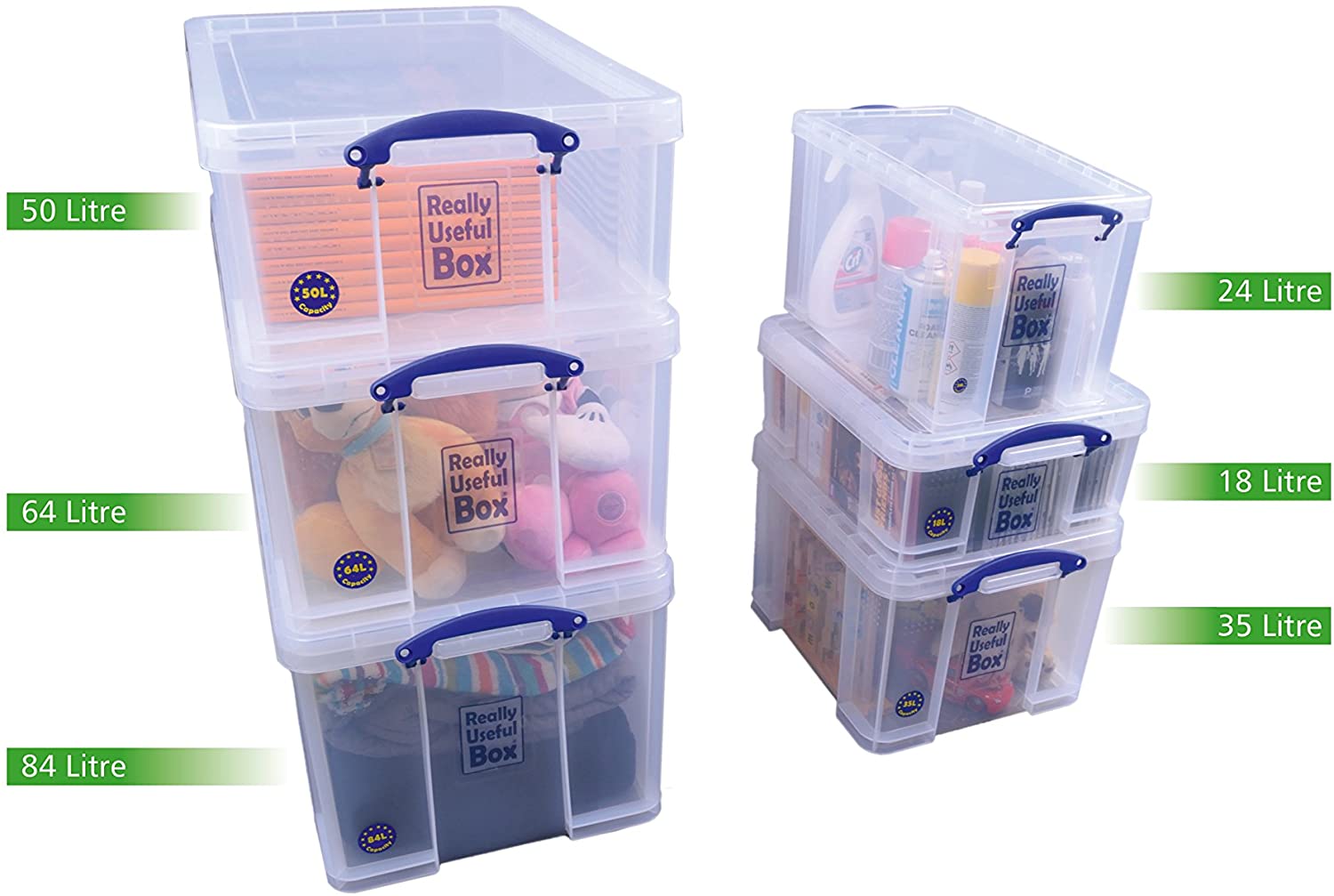 Really Useful Box Plastic Storage 24 Litre Clear,465 x 270 x 290 cm, 24 Litre x 1 - Image 4