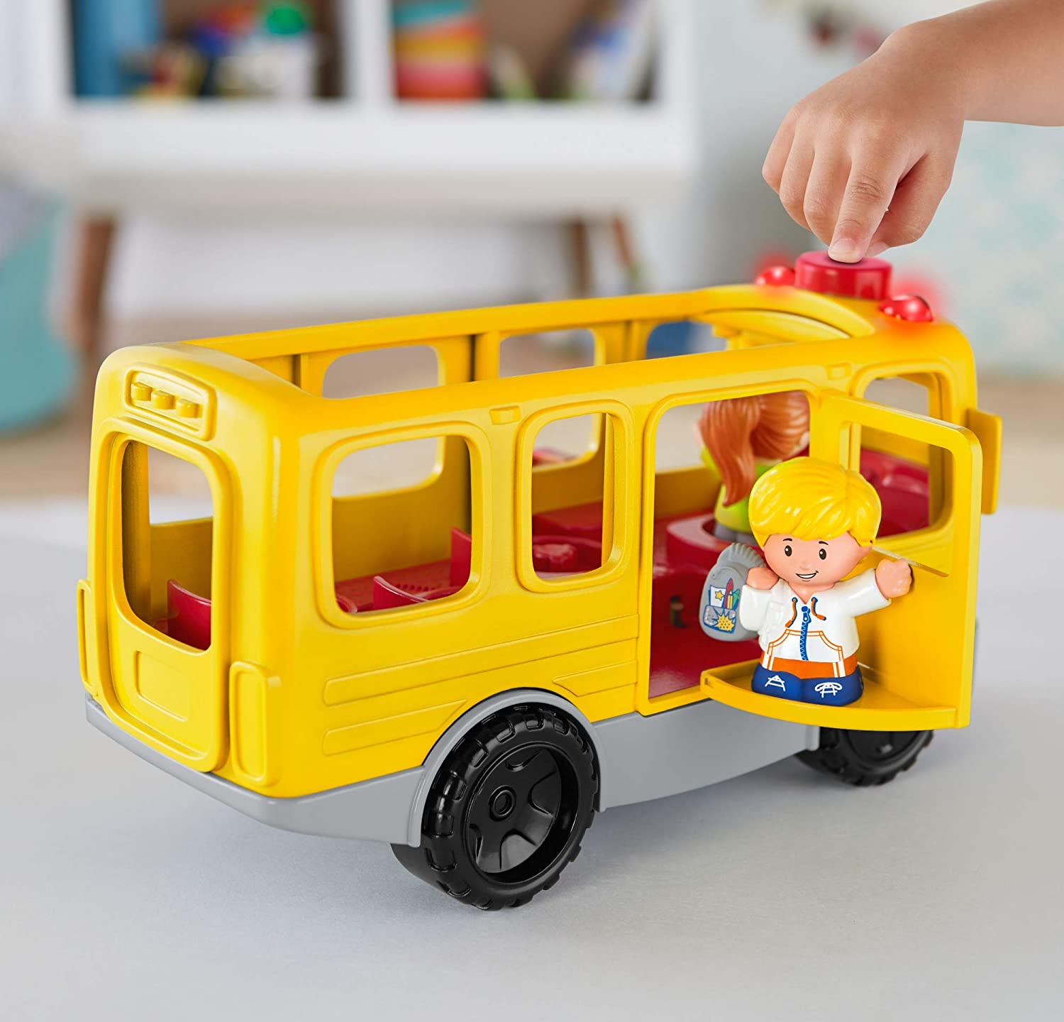 Fisher-Price Little People Sit With Me School Bus, Includes School Bus, Bus Driver Emily and Eddie, Toddler Toys (3pc Set) - Image 4