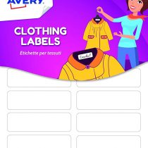 Avery Clothing Labels, name labels, stick on school labels, no ironing or sewing, 45 x 13 mm, 36 Labels Per Pack, White