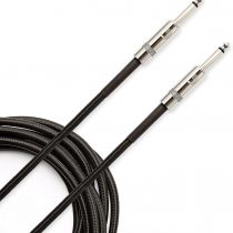 D'Addario Custom Series Braided Instrument Cable, Black, 10'