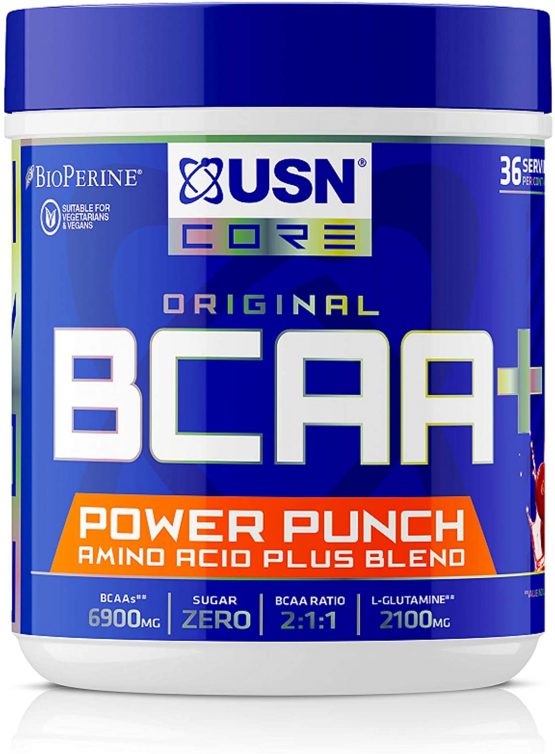 USN BCAA Power Punch, BCAA Powder with Vitamin B6 Intra