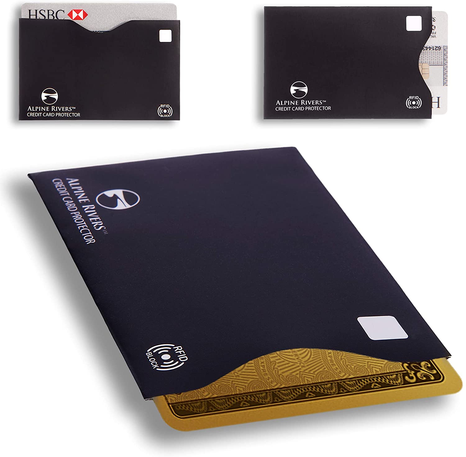 18 RFID Blocking Sleeves (14 Credit Card Holders & 4 Passport Protectors) Ultimate Premium Identity Theft Protection Sleeve Set for Men & Women. Smart Slim Design perfectly fits Wallet / Purse. (Black Premium) - Image 2