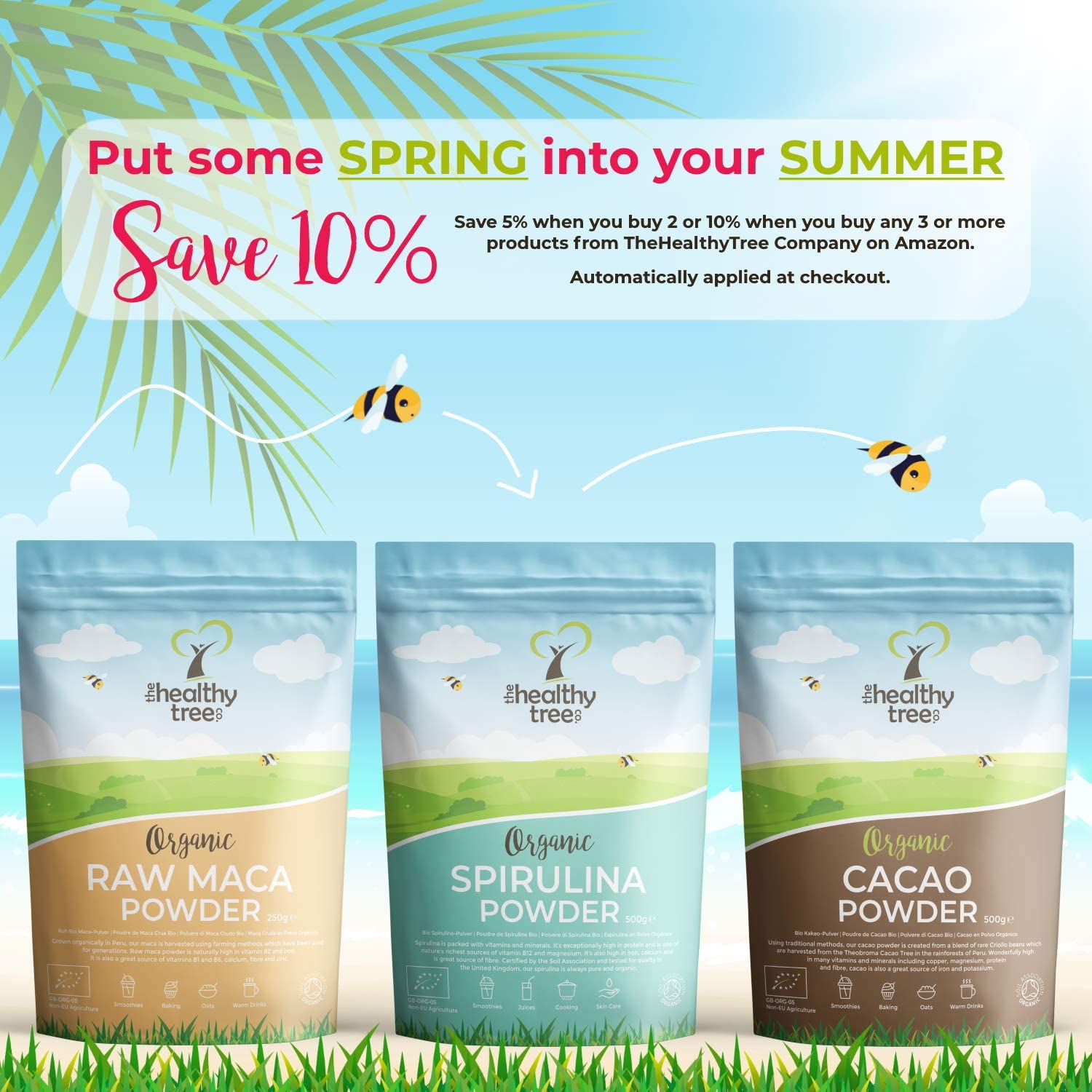 Organic Whey Protein Powder (600g), Grass Fed Unflavoured Organic Protein Powder by TheHealthyTree Company - Image 3